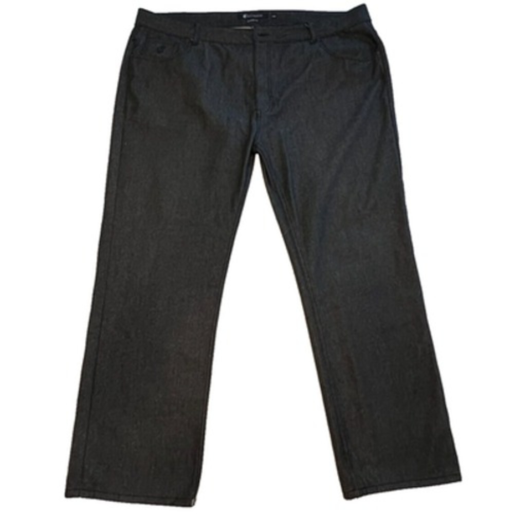 Rocawear Jeans 48x31 Classic Fit BLACK Embroidered Flap Pockets Y2k Baggy Wide - Picture 2 of 10